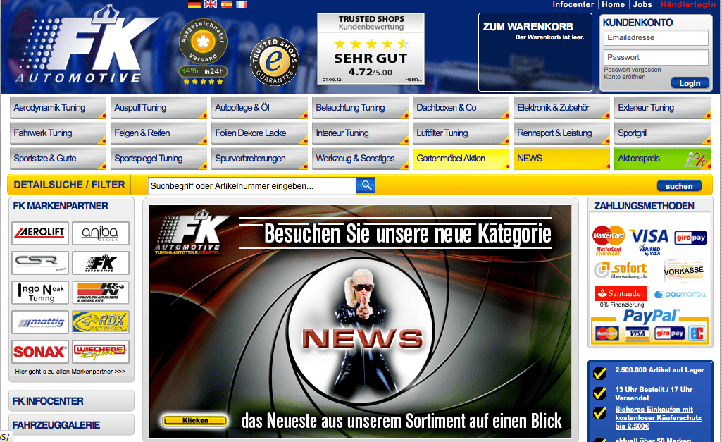 günstige Autoteile bei fk-automotive.de