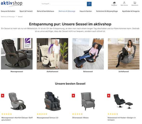 Aktivshop - Massagesessel Online Shop