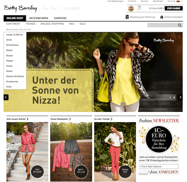Betty Barclay - Mode und Accessoires Online Shop