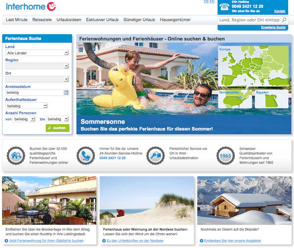 Interhome - Online-Reiseanbieter