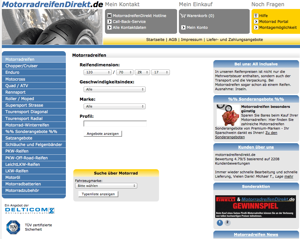 MotorradreifenDirekt - Motorradreifen Online Shop