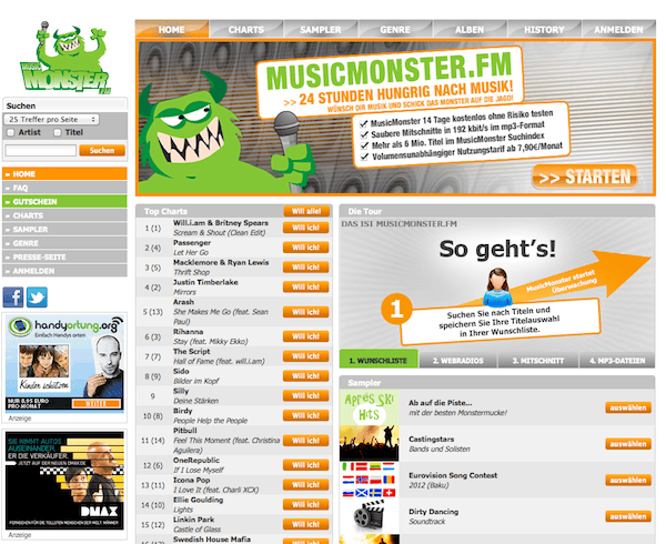 MusicMonster - Musik Online Shop