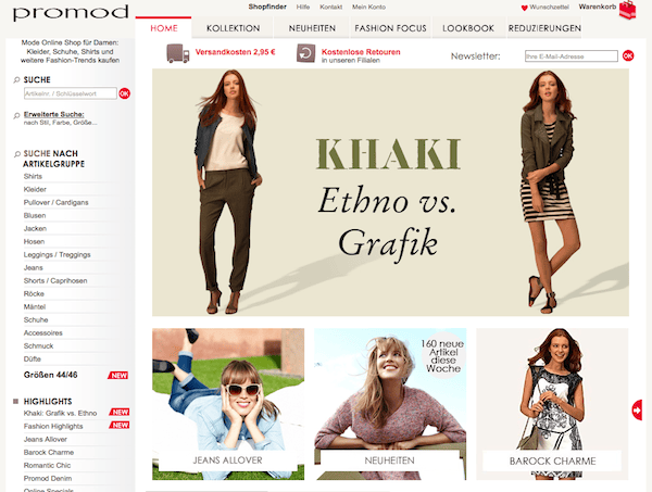 Promod - Mode und Accessoires Online Shop