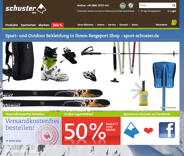 Sport Schuster - Sport und Outdoorbekleidung Online Shop