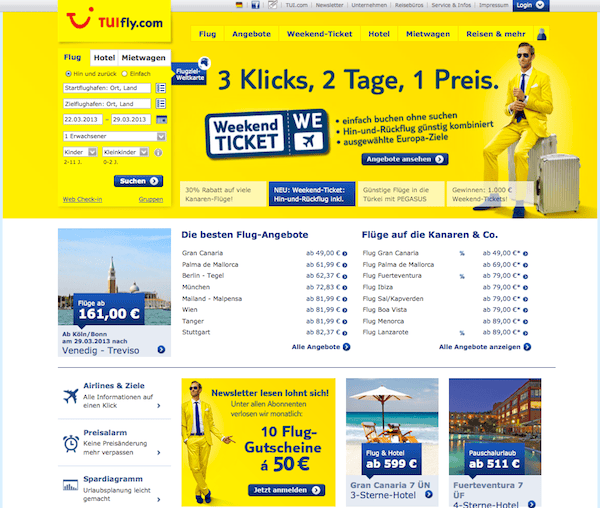 Tuifly online Reisebüro