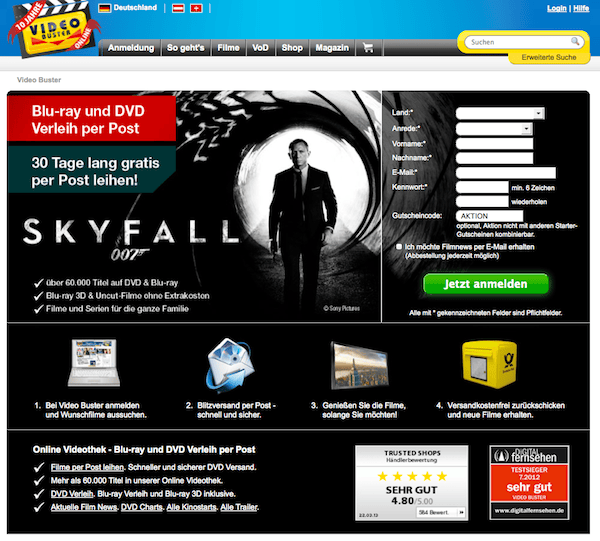 Videobuster Blu-ray & DVD online verlei
